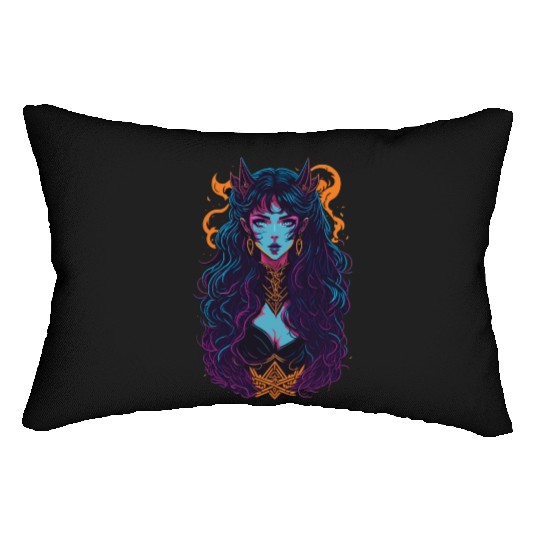 Witch Girl Lumbar Pillows