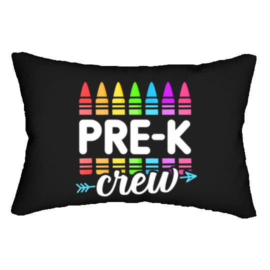 Pre-K Crew Teacher Team Squad Hello Back School Gr Lumbar Pillows