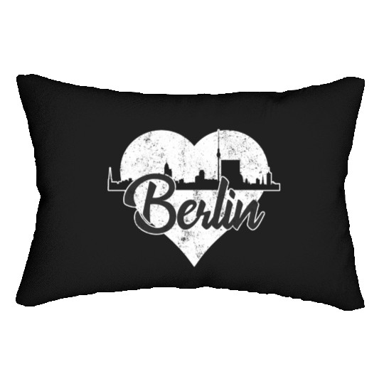 Berlin Germany yline Heart Distressed Lumbar Pillows