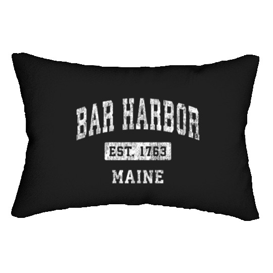 Bar Harbor Maine Me Established Sports Lumbar Pillows