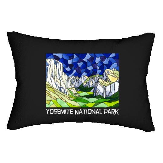 Yosemite Valley Stained Glass Style Lumbar Pillows