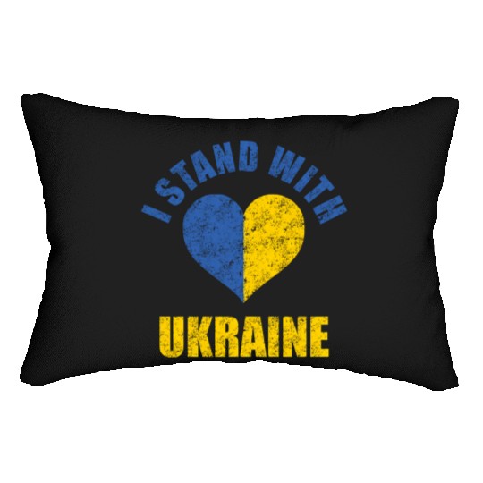 Support Ukraine I Stand With Ukraine Ukrainian Lumbar Pillows