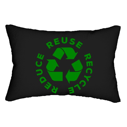Reduce Reuse Recycle World Environment Day Gift Lumbar Pillows