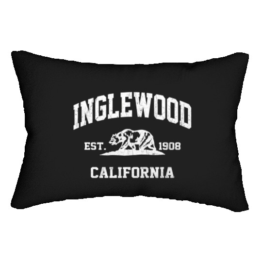 Inglewood California Ca State Athletic Style Lumbar Pillows