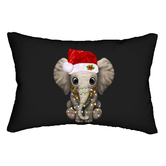 Elephant Light Elephant Lumbar Pillows
