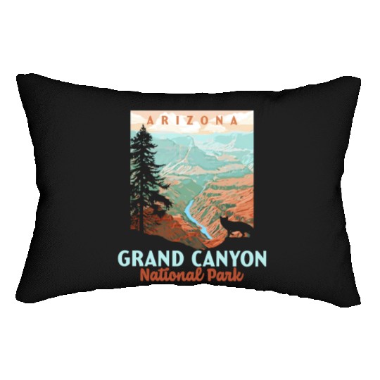 Grand Canyon National Park Arizonna Wpa Style Lumbar Pillows