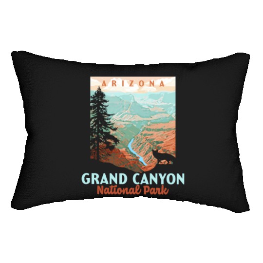 Grand Canyon National Park Arizonna Wpa Style Lumbar Pillows