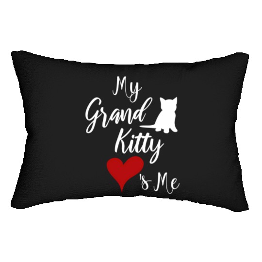 My Grandkitty Loves Me Grandma Of Cats Or Kittens Lumbar Pillows