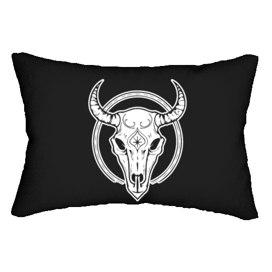 Cow Skull Boho Lumbar Pillows