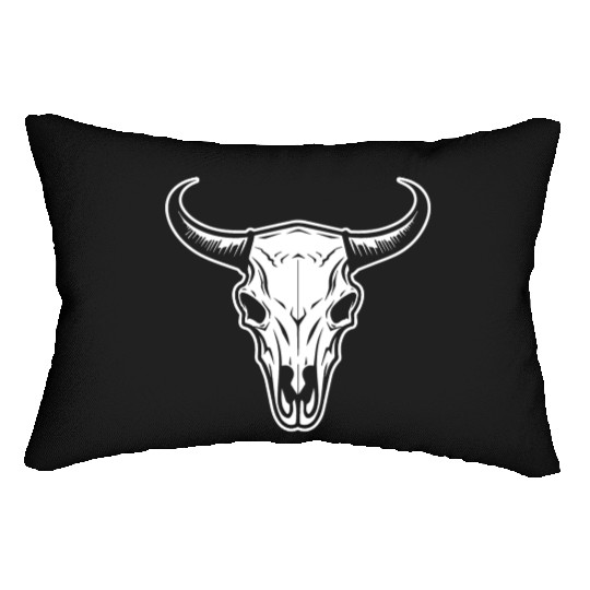 Cow Skull Boho Lumbar Pillows