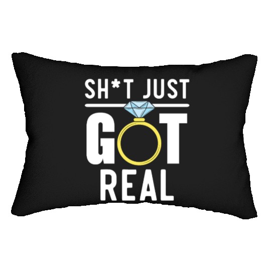 Bride And Groom Wedding Day Marriage Just Married Lumbar Pillows