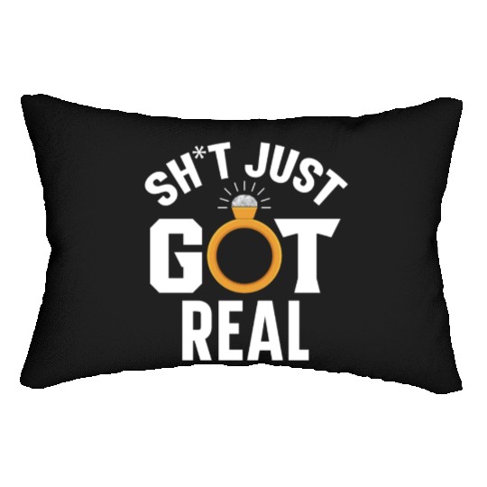 Bride And Groom Wedding Day Marriage Just Married Lumbar Pillows