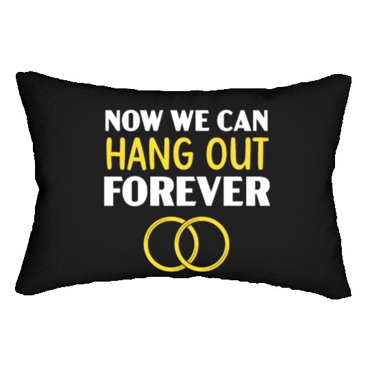 Bride And Groom Wedding Day Marriage Just Married Lumbar Pillows