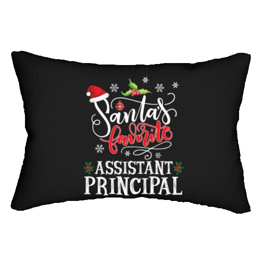 Santa'S Favorite Assistant Principal Party Lumbar Pillows