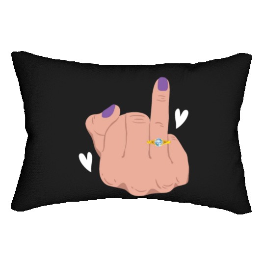 Bride And Groom Wedding Day Marriage Just Married Lumbar Pillows