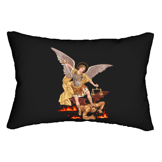 St Michael The Archangel Lumbar Pillows