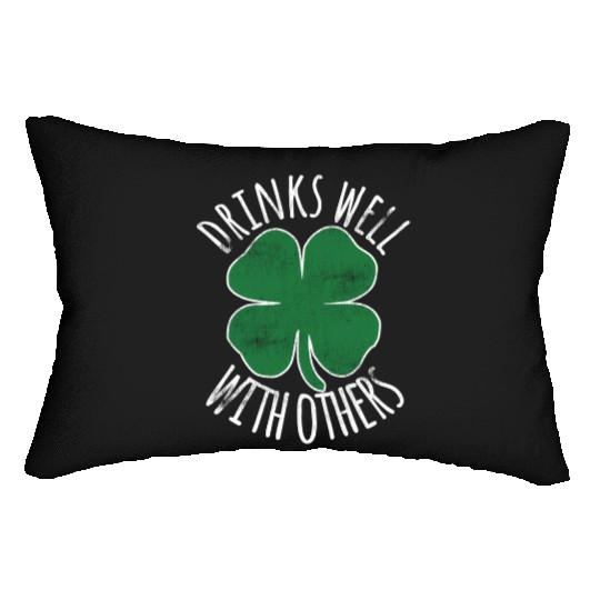 Drin Well With Others St Patrick'S Day Drunk Beer Lumbar Pillows
