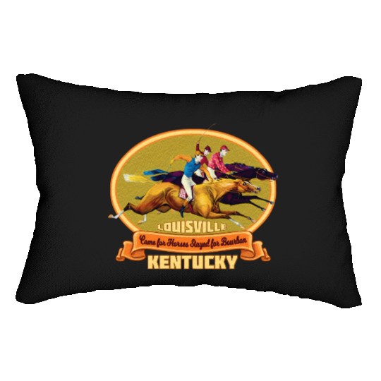 Louisville Kentucky Horse Racing Bourbon Derby Lumbar Pillows
