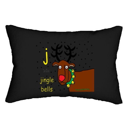 j is for jingle bells Lumbar Pillows