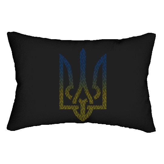 Ukraine Flag And Trident Ukrainian Lumbar Pillows