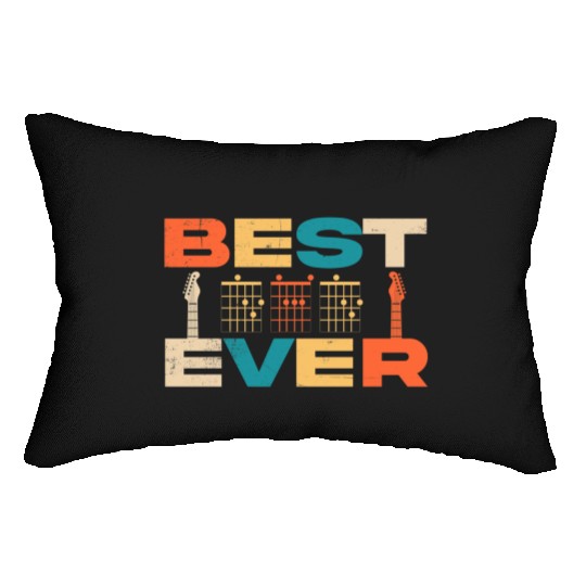 Best Dad Ever Guitar Chords Musician Funny Fathers Lumbar Pillows
