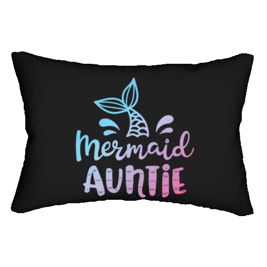 Mermaid Auntie Aunt Family Lumbar Pillows