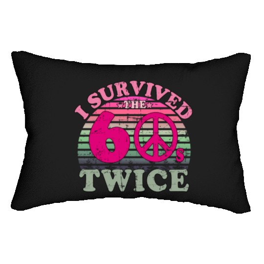 I Survived The Sixties 60S Twice Lumbar Pillows
