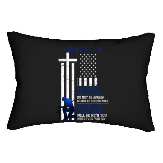Holy Bible Verse Us Flag American Christian Prayer Lumbar Pillows