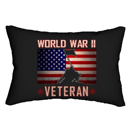 American Patriot Wwii Veteran Military World War Lumbar Pillows