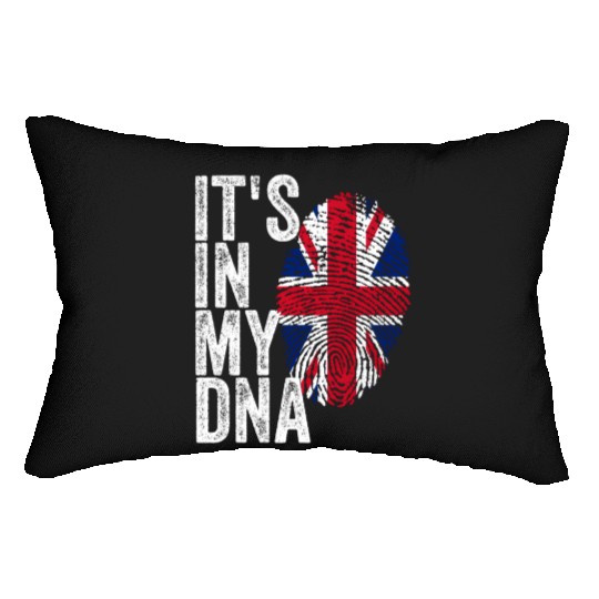 It'S In My Dna Uk Union Jack England Flag Eu Lumbar Pillows