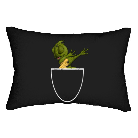 Dabbing Lizard Reptile Animal Pocket Chameleon Lumbar Pillows