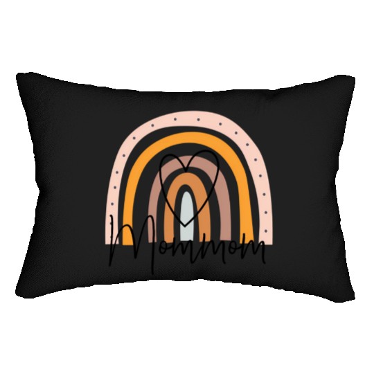 Mommom Rainbow Heart Grandma Mother'S Day Lumbar Pillows