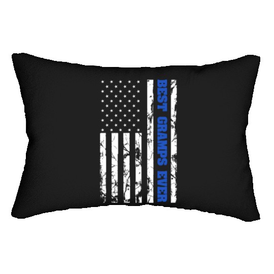 Best Gramps Ever Us Flag Patriotic Grandfather Lumbar Pillows