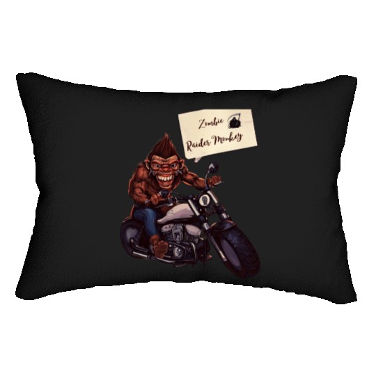 zombie Raider Monkey Lumbar Pillows
