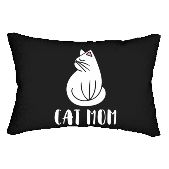 Cat Mom Kitty Cats Moms Crazy Cat Lady Lumbar Pillows