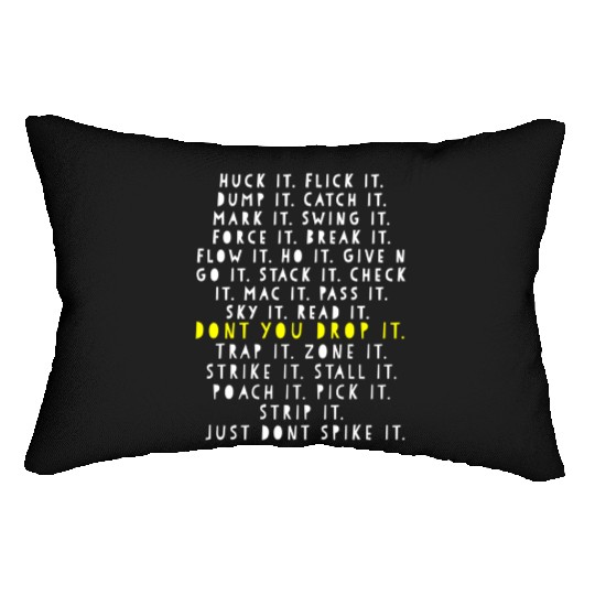 Ultimate Frisbee Game Language Frowler Disc Golf Lumbar Pillows