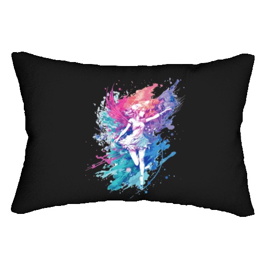 Watercolor Fantasy Fairy Grunge Pastel Goth Butter Lumbar Pillows