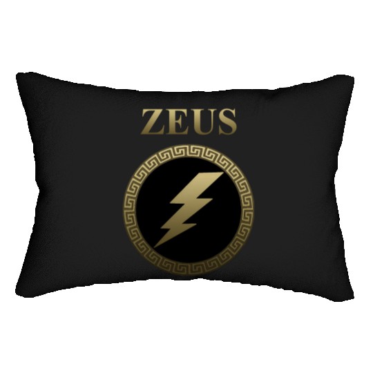 Zeus Ancient Greek God Thunderbolt Lumbar Pillows