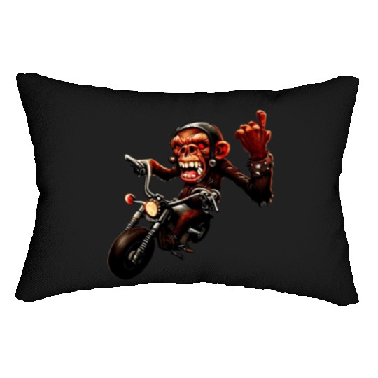 Zombie Raider Monkey Rockstar Lumbar Pillows