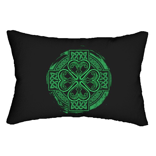 Celtic Knot Irish Shamrock Three Leaf Clover St Lumbar Pillows