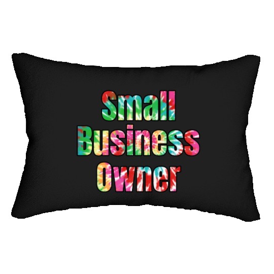 Small Business Owner tie dye Lumbar Pillows