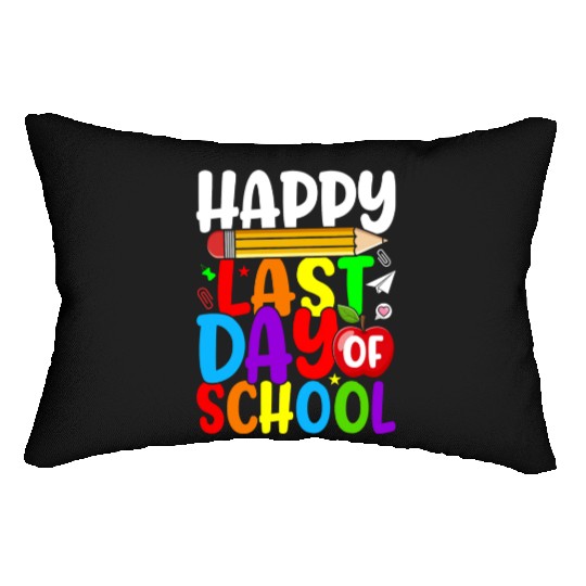 Happy Last Day Of School Graduation Teacher Lumbar Pillows