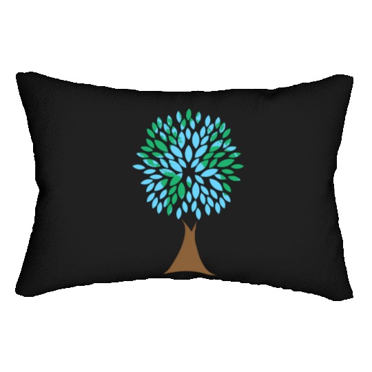 Earth Day Tree With Leaves Image Of Our Planet Lumbar Pillows