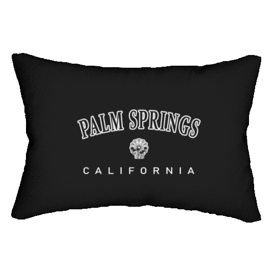 Palm Springs California Ferris Wheel Palm Trees Lumbar Pillows