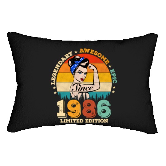 36 Legendary Since 1986 Awesome 36Th Lumbar Pillows