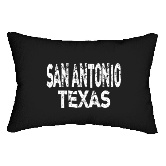 San Antonio Texas Distressed Lumbar Pillows