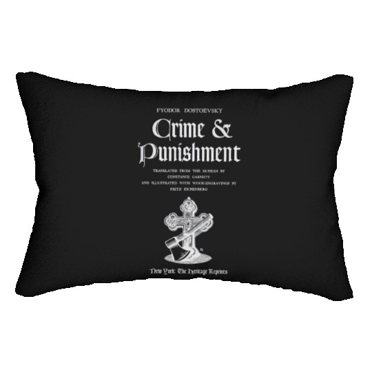 Crime And Punishment Fyodor Dostoevy Title Page Lumbar Pillows