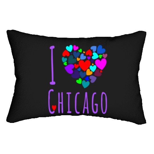 I Love Chicago Heart City Of Chicago Lumbar Pillows