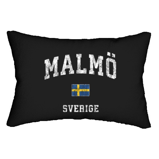 Malmo Sweden Sverige Athletic Sports Lumbar Pillows