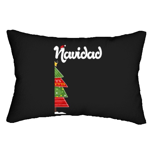 Feliz Navidad Spanish Ugly Lumbar Pillows